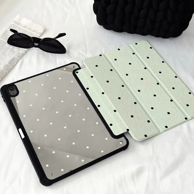 Black Polka Dots Case for iPad