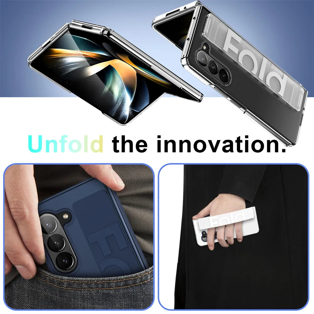 Thin Hard Case with Elastic Wrist Strap for Galaxy Z Fold