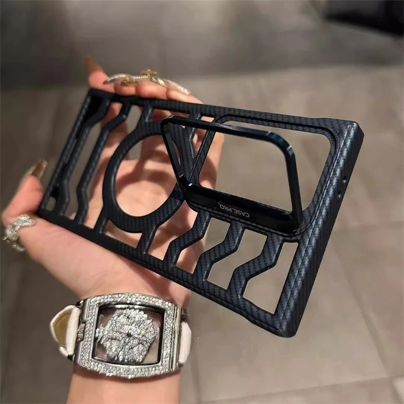 Frameless Carbon Fiber Magnetic Phone Case For Samsung
