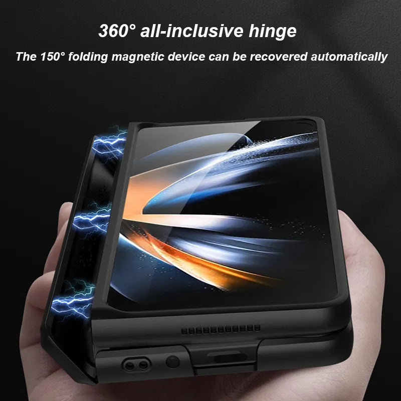 Armor Magnetic Hinge Cover Case with Stand - Galaxy Z Fold