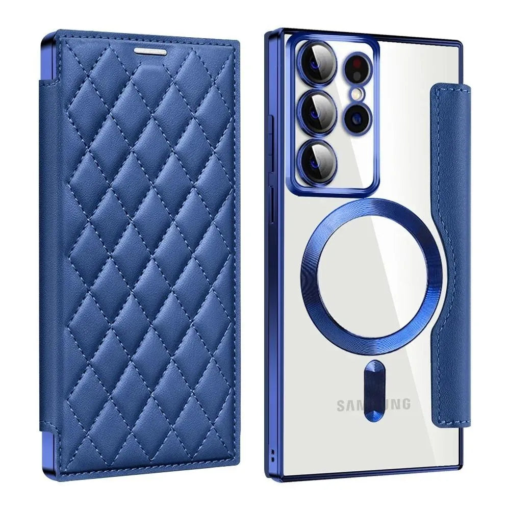 Card Holder Magnetic Leather Case for Samsung