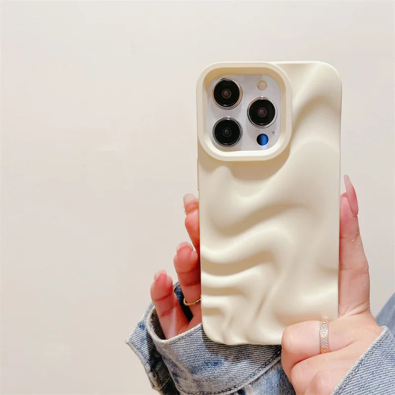 Luxury 3D Wave Pattern Case For iPhone