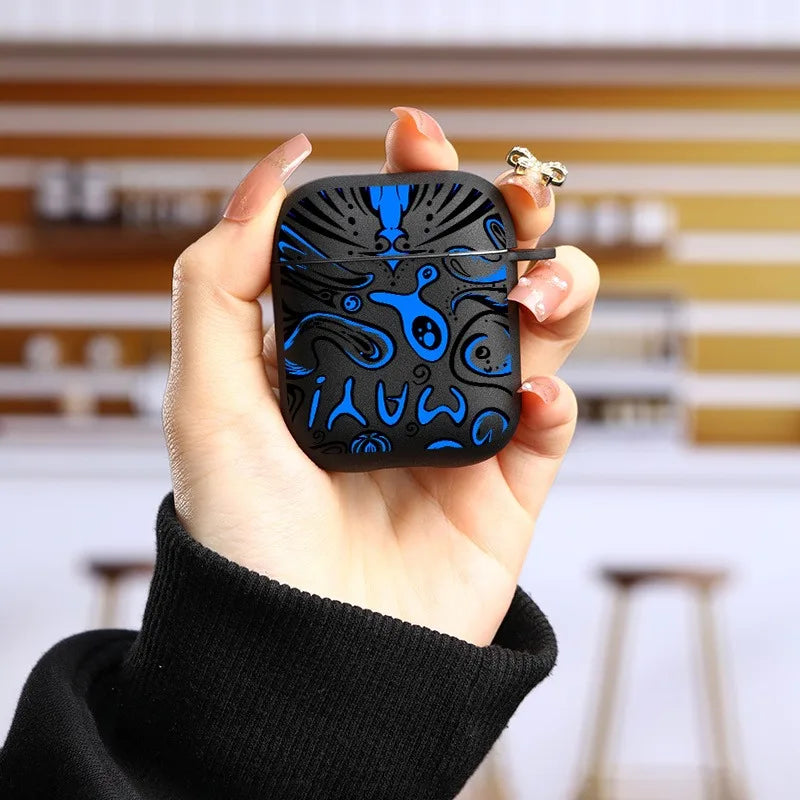 Cool Blue Pattern Apple Airpods Case