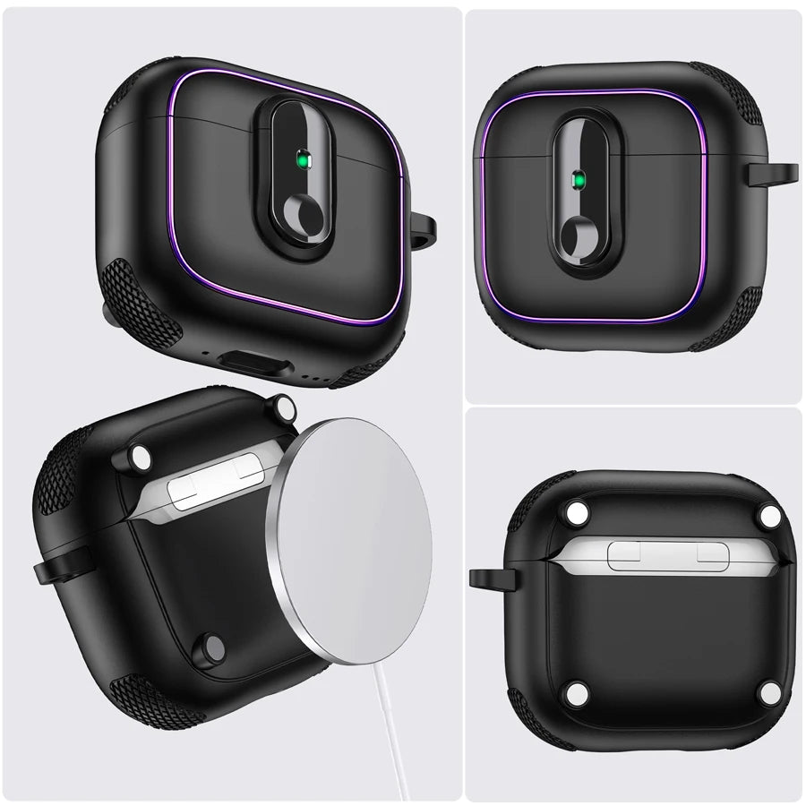 Armor locking clasp Earbuds Case For AirPods