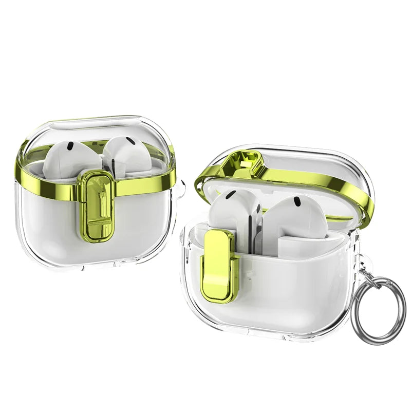 Transparent Lock Buckle Electroplating Case for Samsung Galaxy Buds