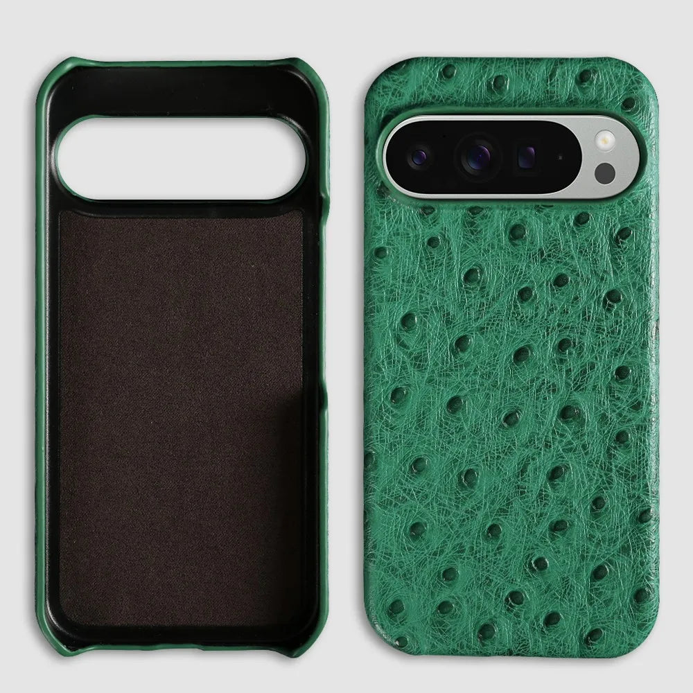 Ostrich Genuine Leather Case for Google Pixel