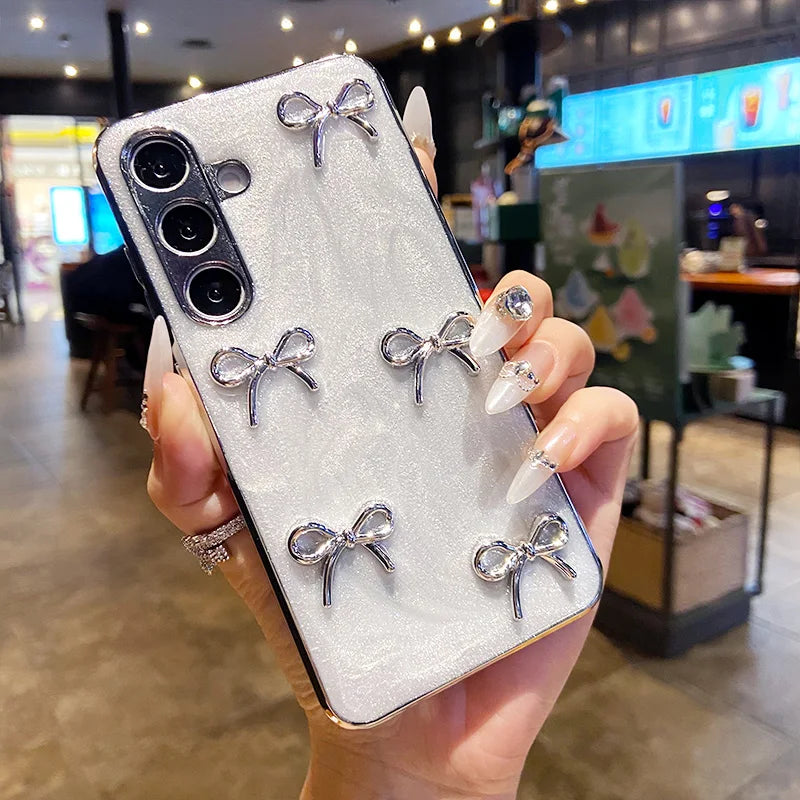 Glitter Plating Diamond Butterfly Case for Samsung