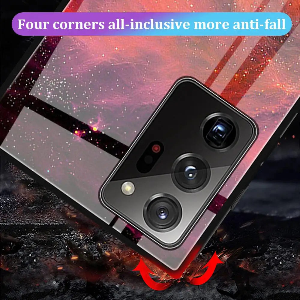 Starry Sky Glass Phone Case For Samsung