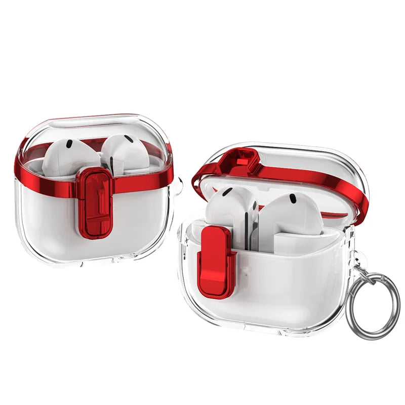 Transparent Lock Buckle Electroplating Case for Samsung Galaxy Buds