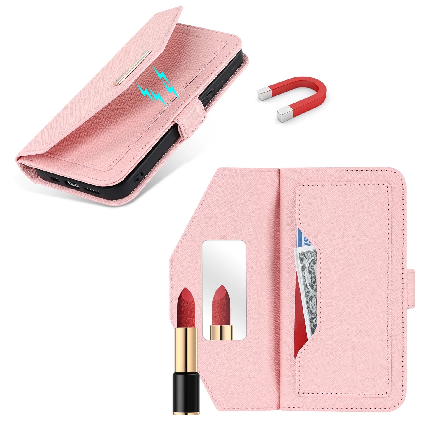 Lanyard Crossbody Wallet Case For iPhone