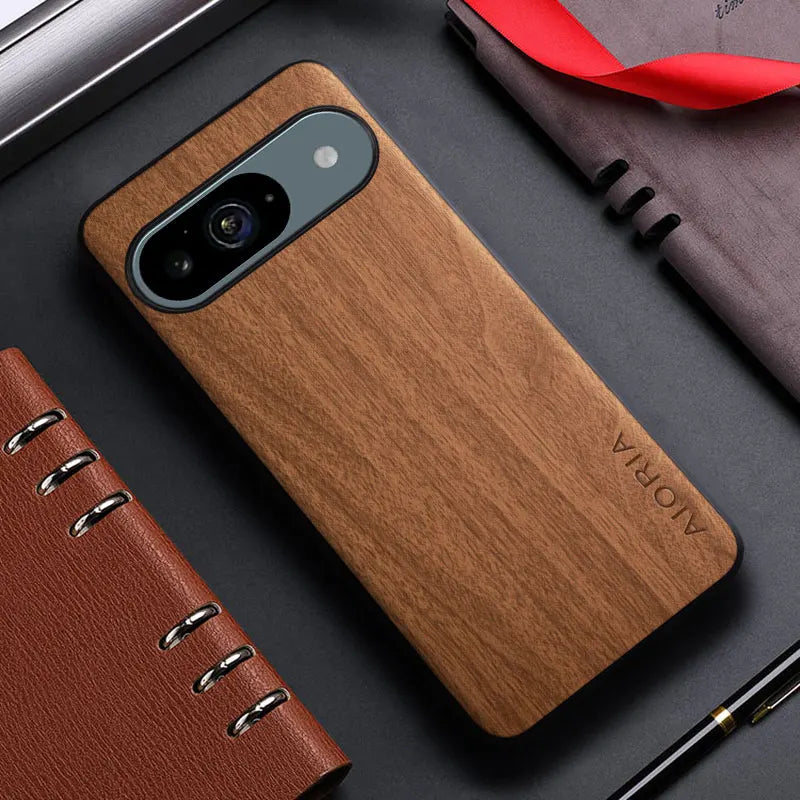 Bamboo Wood Pattern Leather Case for Google Pixel