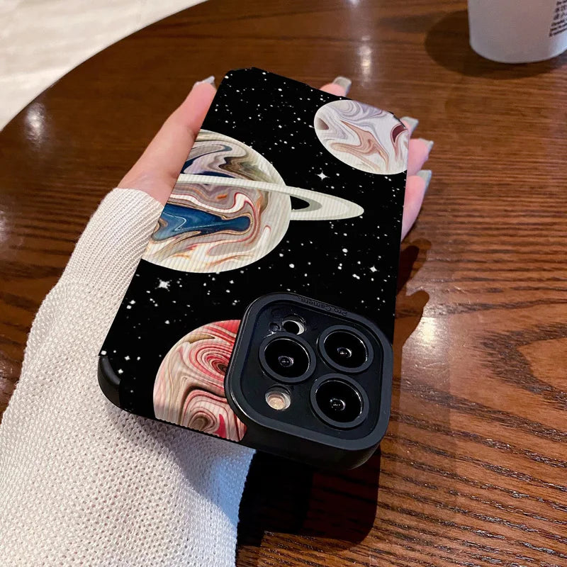 Beautiful Planet Stars Shockproof iPhone Case