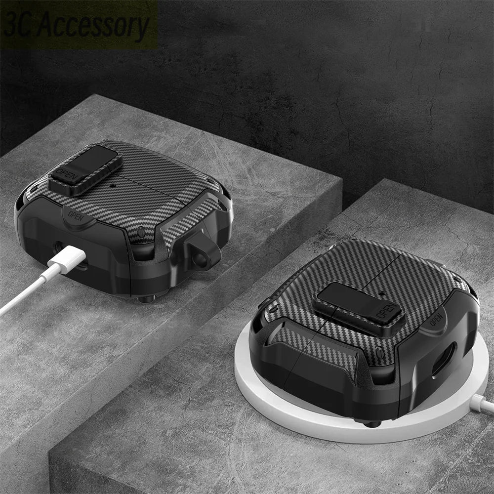 Secure Lock Clip Case for Samsung Buds with Cleaning kit
