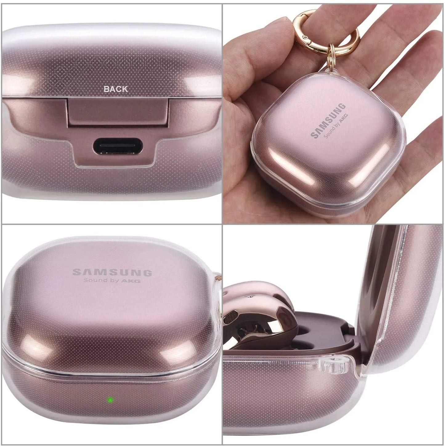 TPU Soft Shell Transparent Case with keychain