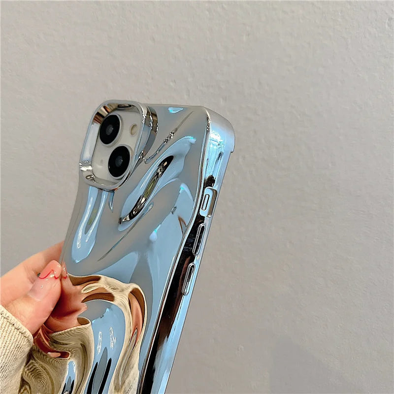 Luxury 3D Wave Pattern Case For iPhone