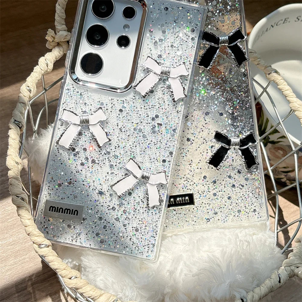 Glitter Bowknot Epoxy Case for Samsung Galaxy