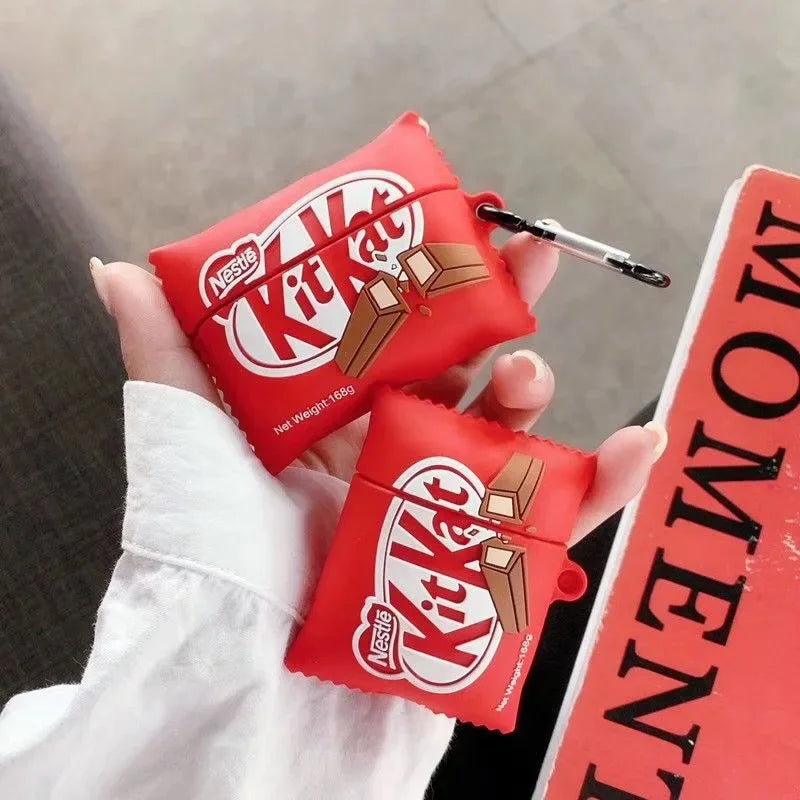 Kitkat Chocolate Protective Silicone Case For Airpod