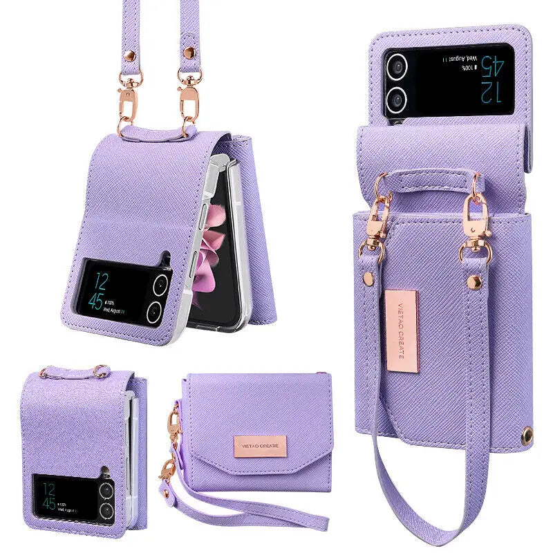 Luxury Leather Wallet Card Holder Case For Samsung
