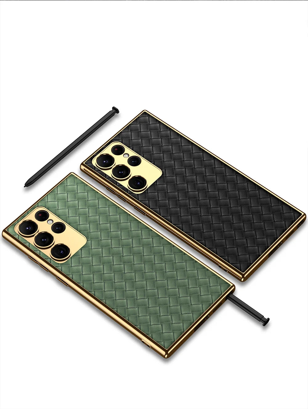 Electroplated Leather Weave Pattern Case for Samsung