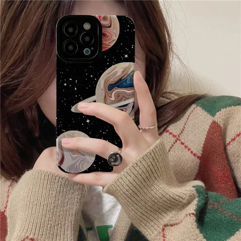 Beautiful Planet Stars Shockproof iPhone Case