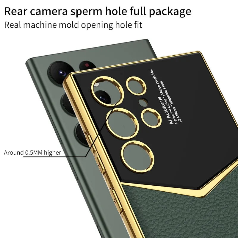 Carbon Fibre Leather Phone Case For Samsung
