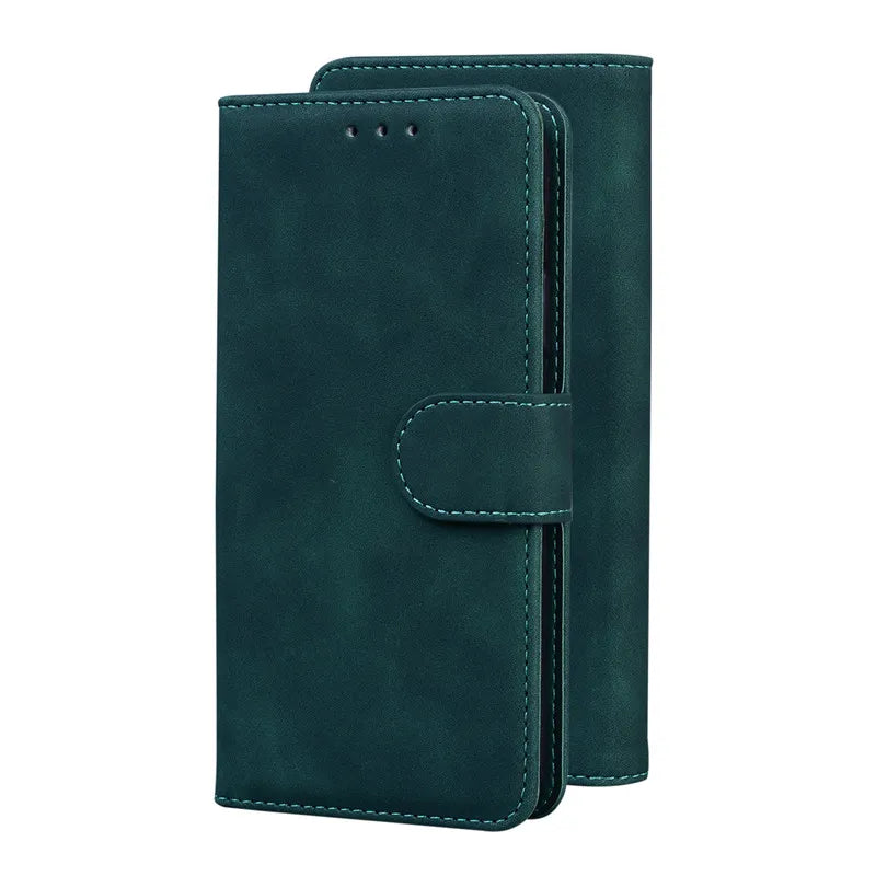 Magnetic Geometric Textile Pattern Wallet Case for Galaxy