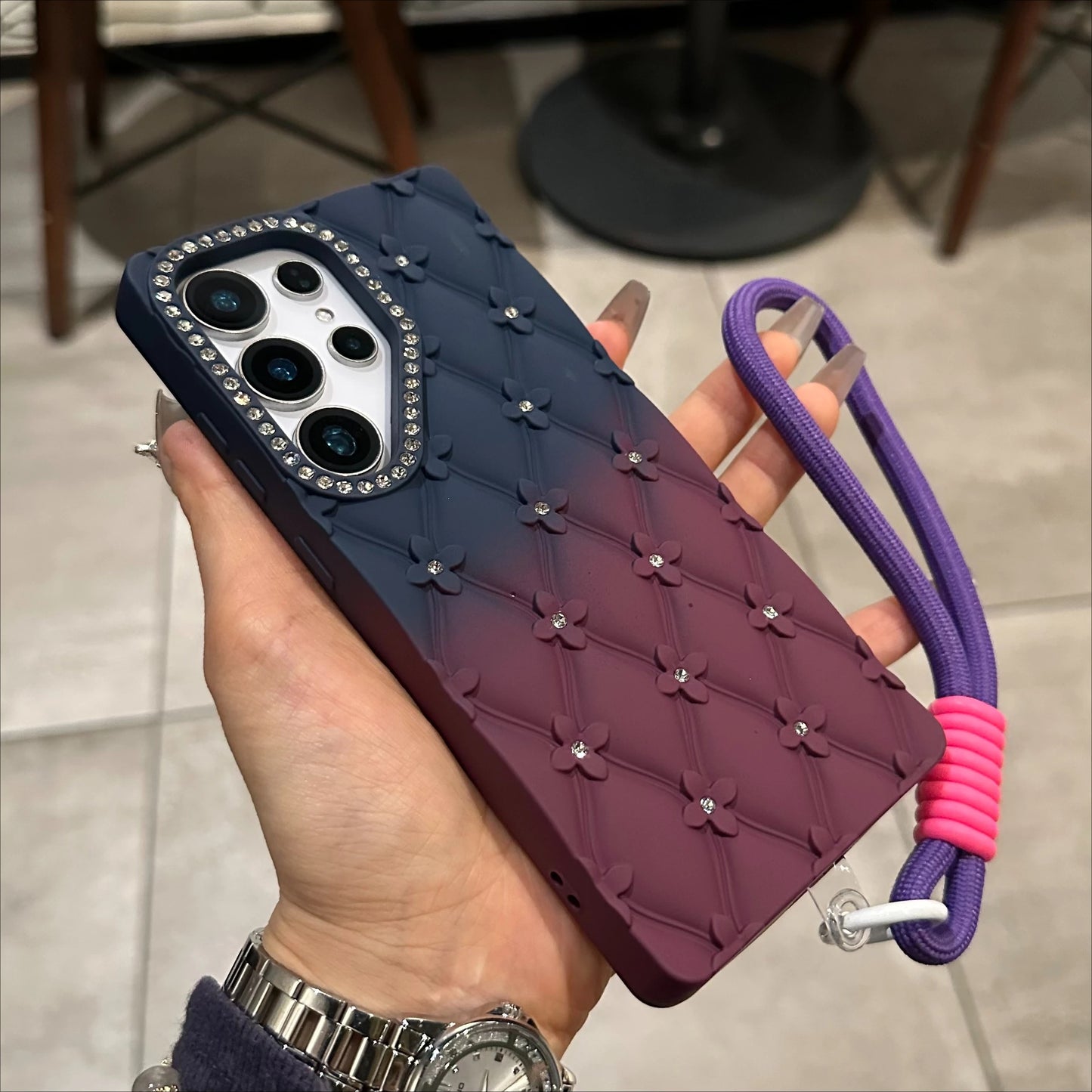 6D Flowers Edge Gradient Case For Samsung