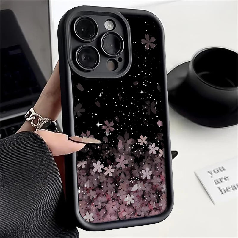 Gradient Cherry Blossoms Phone Case For iPhone