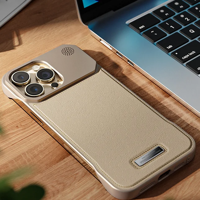 Luxury Magnetic Leather Aromatherapy Case For iPhone