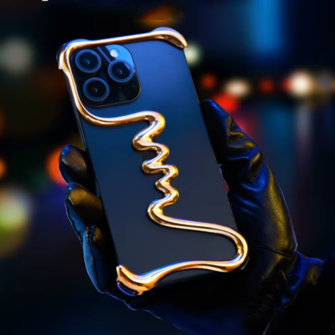 Metal 3D Track Bumper Phone Case For iPhone