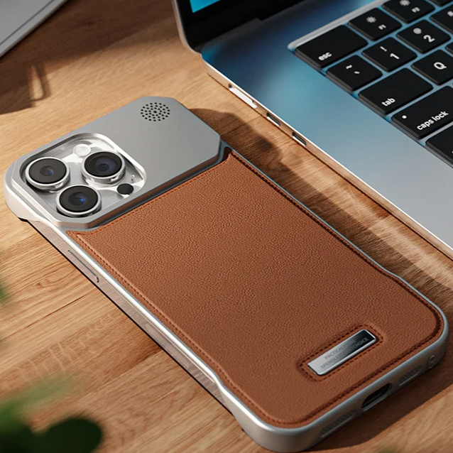 Luxury Magnetic Leather Aromatherapy Case For iPhone