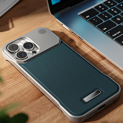 Luxury Magnetic Leather Aromatherapy Case For iPhone
