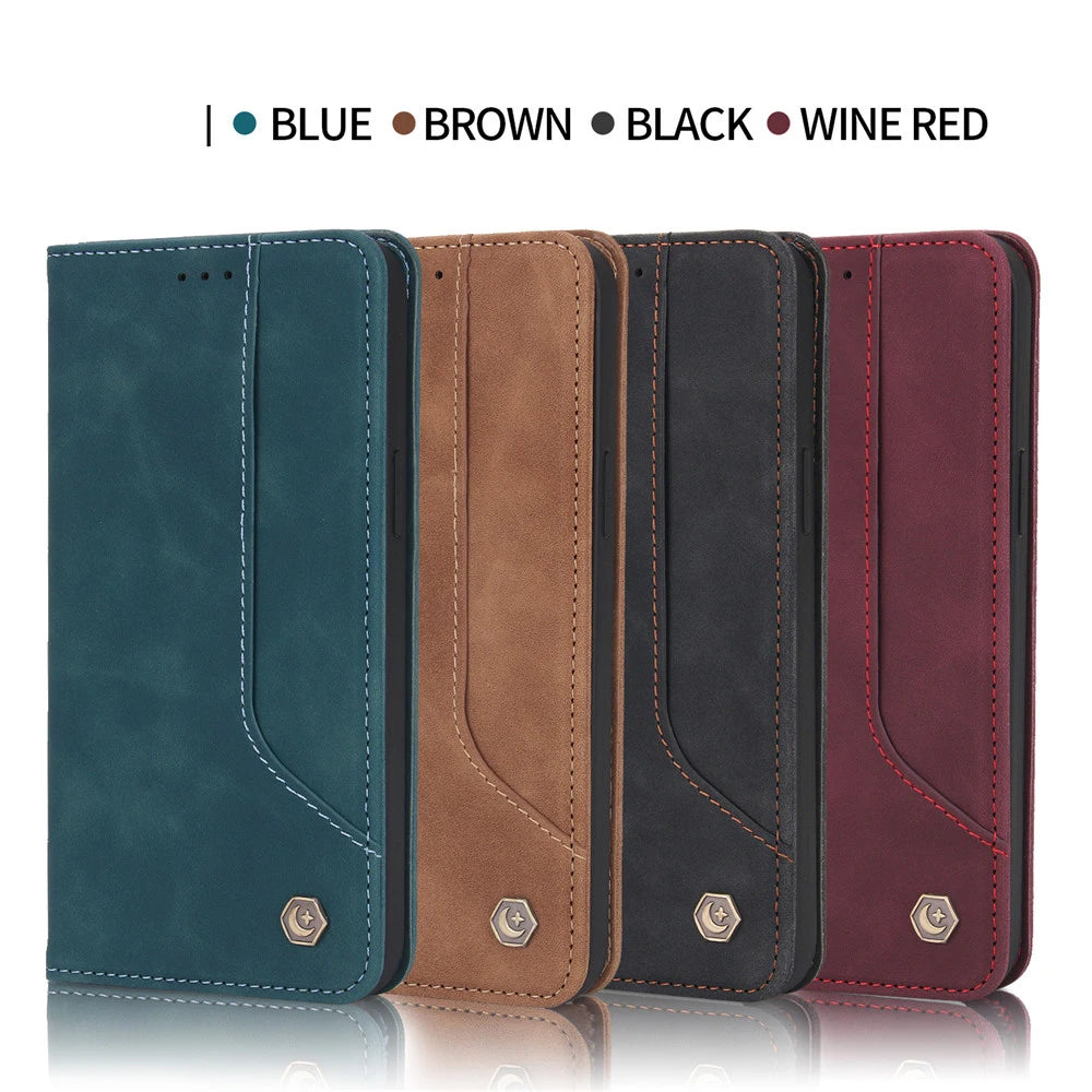 Luxury Leather Wallet Flip Case For Samsung Galaxy