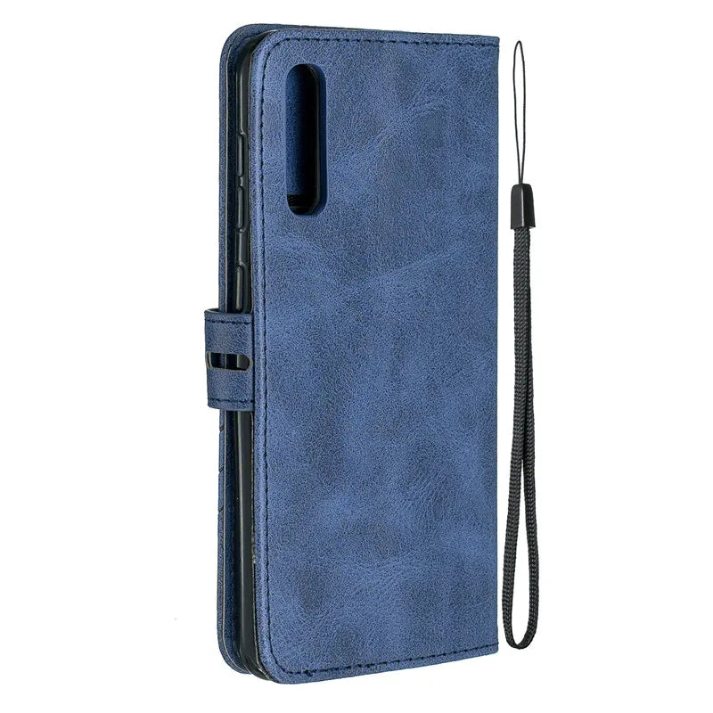 Leather Wallet Flip Case For Samsung Galaxy A50