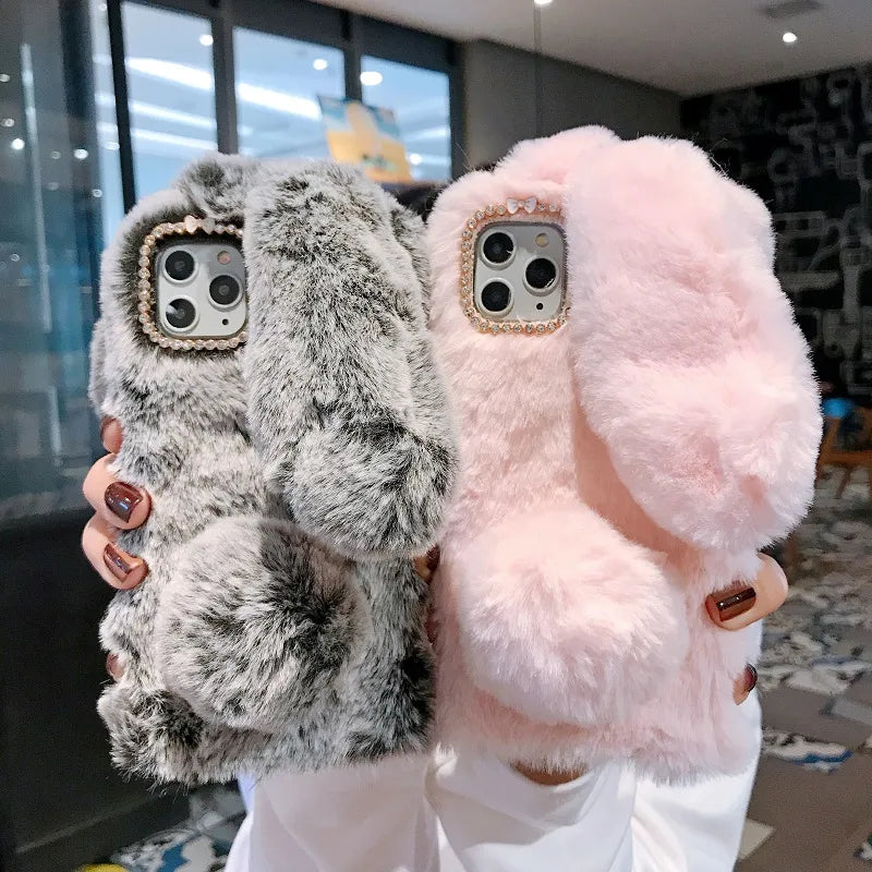 Warm Rabbit Fluffy Fur iPhone Case