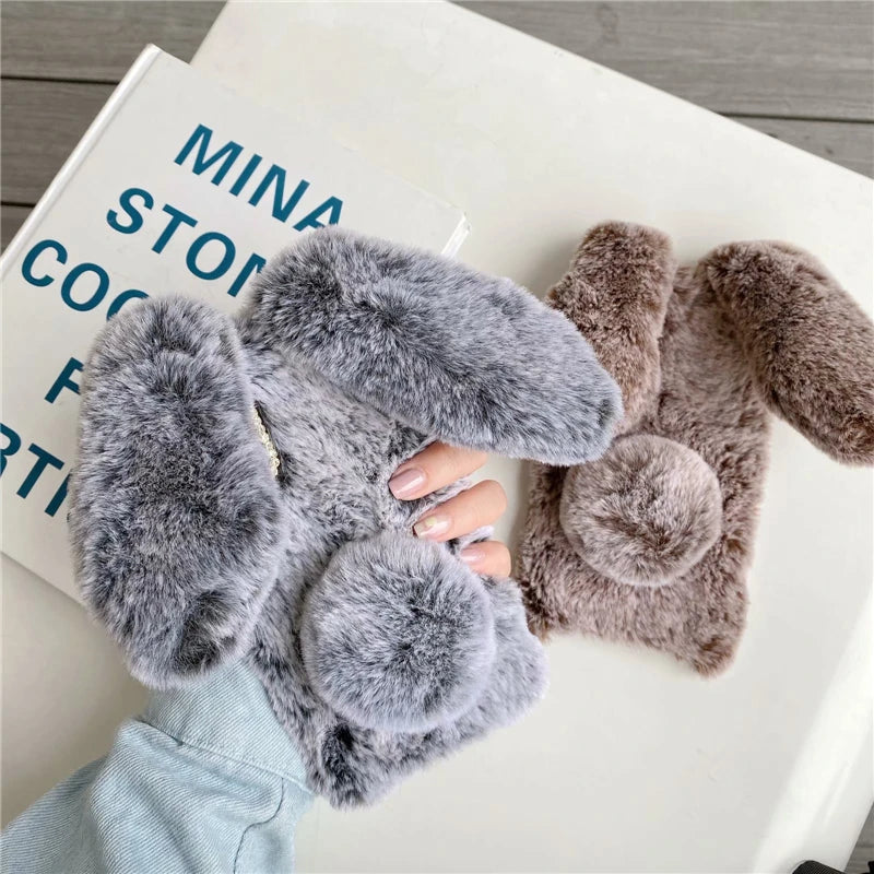 Soft Plush Rabbit Case For Samsung Galaxy