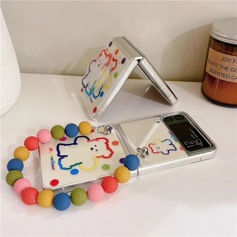 Clear Hard Cartoon Phone Cases For Samsung Galaxy Z Flip