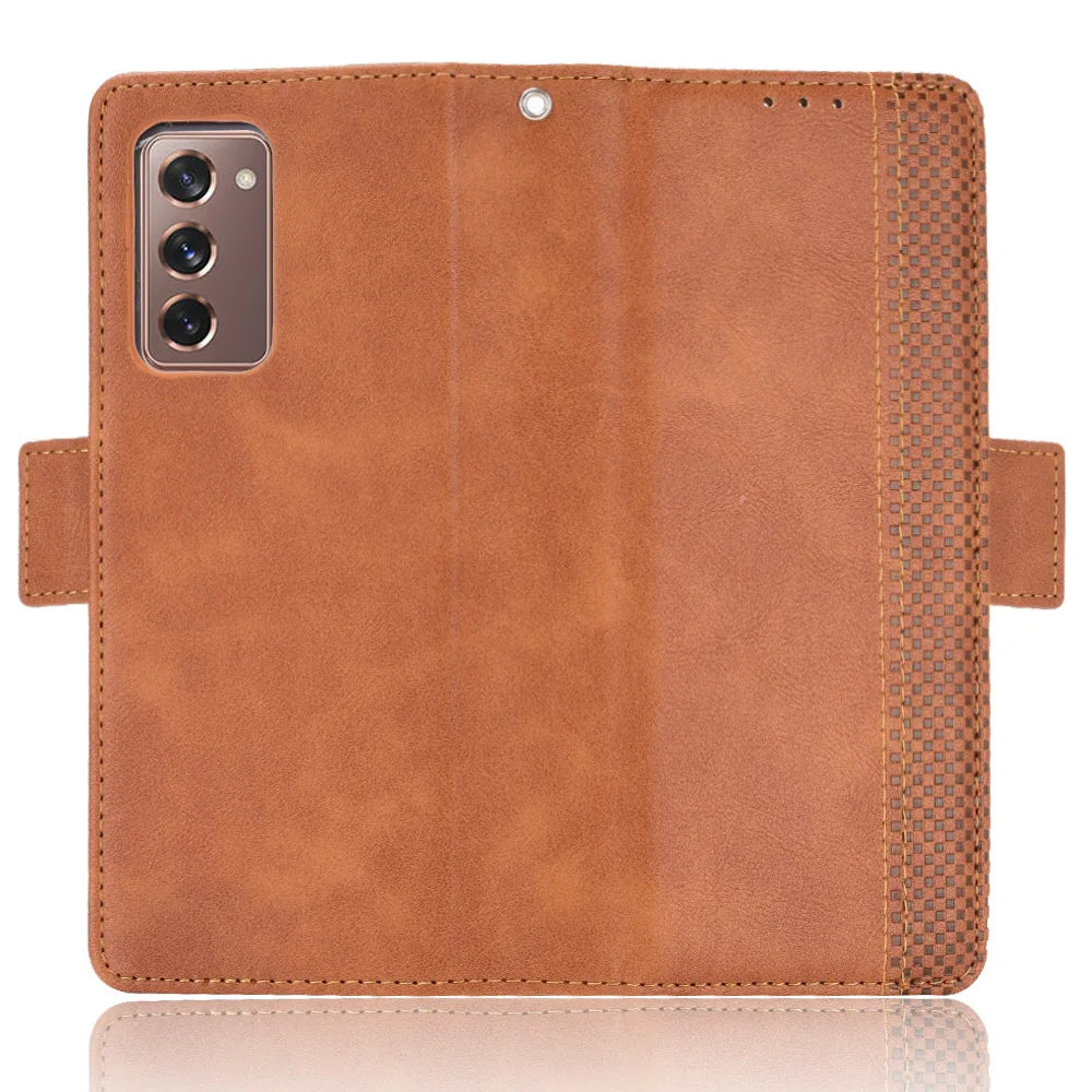 Vintage PU Leather Wallet Case Galaxy Z Fold 2