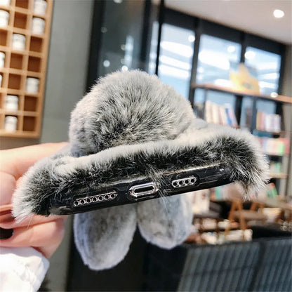 Warm Rabbit Fluffy Fur iPhone Case