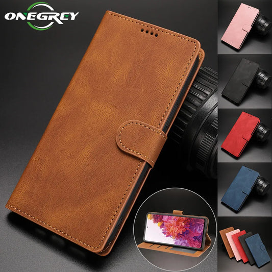 Leather Wallet Flip Case For Samsung Galaxy