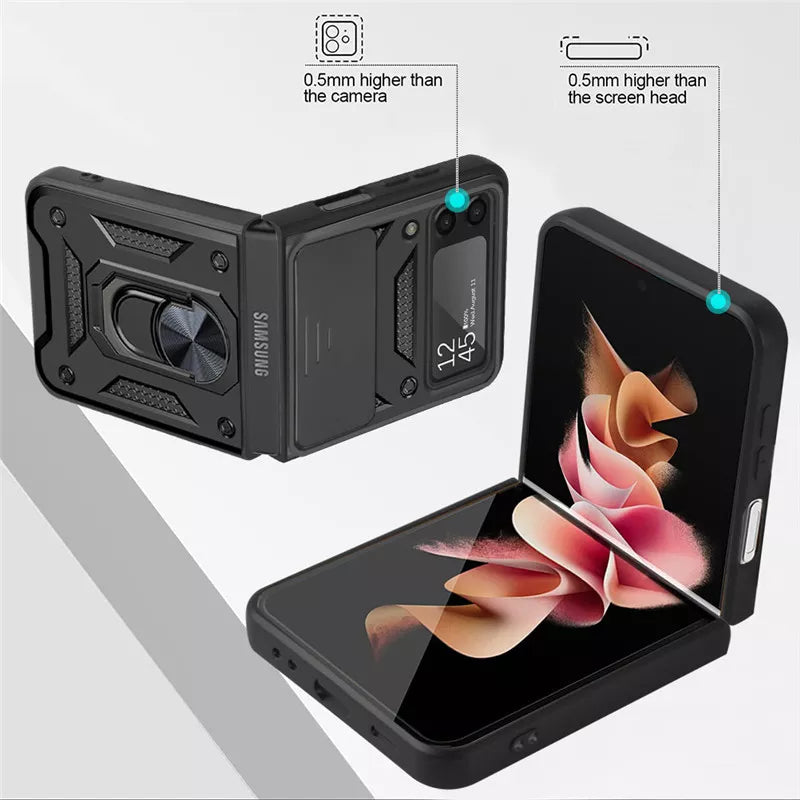 Shockproof Armor Holder Phone Cases for Galaxy Z FLIP