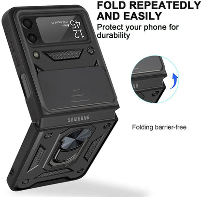 Shockproof Armor Holder Phone Cases for Galaxy Z FLIP