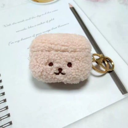 Cute Fluffy Bear Airpods Case