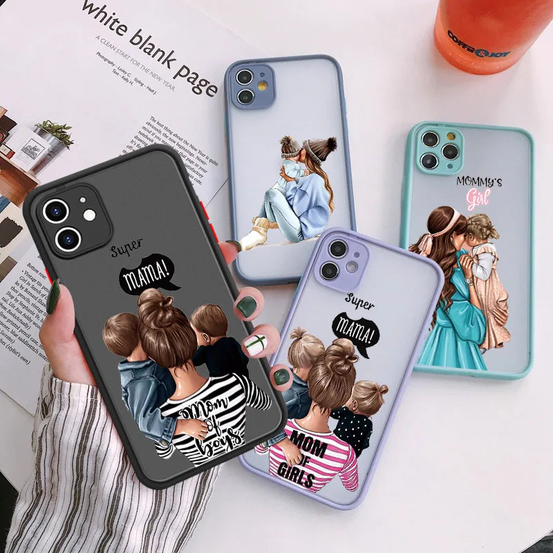 Super Mom  Baby Girl Fashion Family Case for iphone