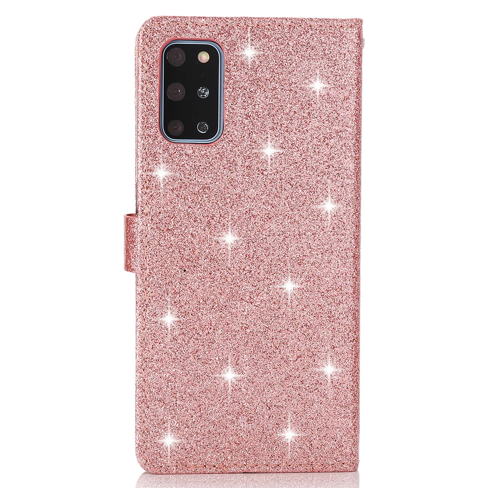 Shiny Glitter Wallet Flip Leather Case