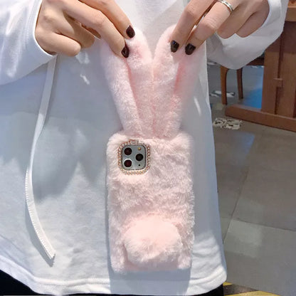 Warm Rabbit Fluffy Fur iPhone Case