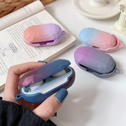 Gradient Color Bluetooth Earphone Protector Hard PC Cover For Galaxy Buds