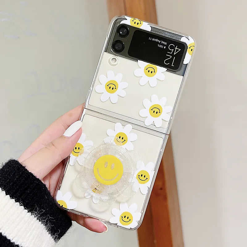 Sunflower Clear Case For Samsung Galaxy Z Flip