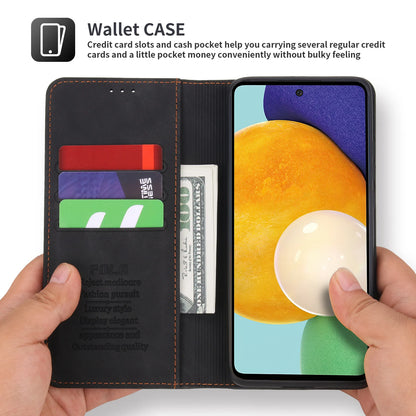 Flip Leather Wallet Case for Samsung