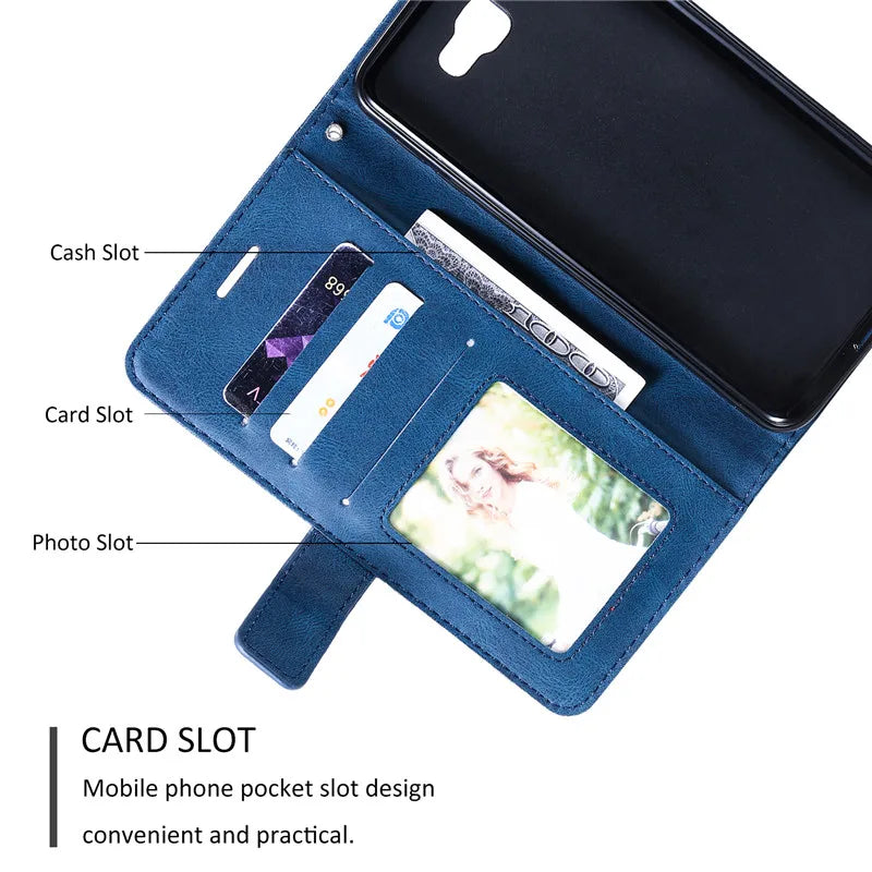 Flip Wallet Leather Case For Samsung Galaxy